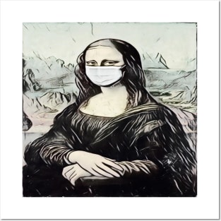 Even Mona Lisa Wears a Mask Posters and Art